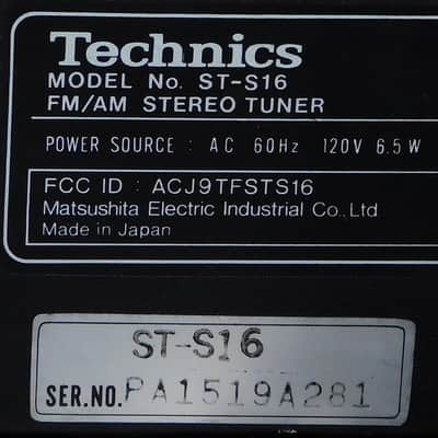 Technics ST-S16 AM FM stereo tuner radio image 5