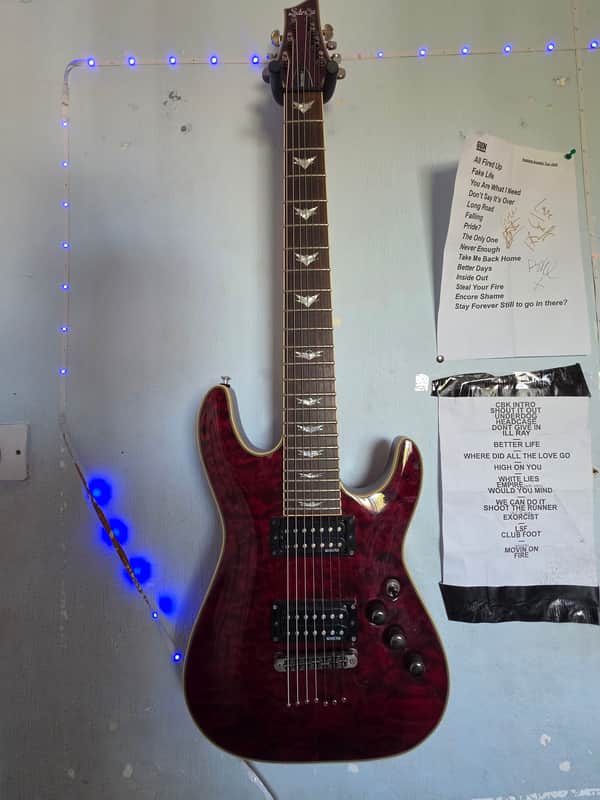 Schecter Omen Extreme-7 2010 - Present - Black Cherry image 1