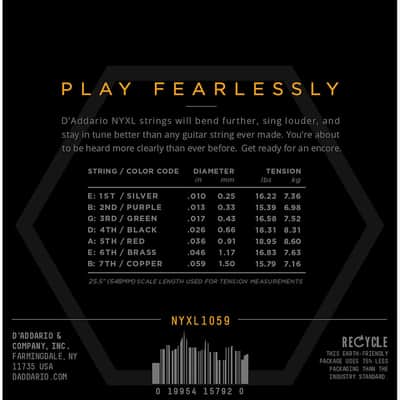 D'Addario NYXL1059 7-String Set image 2