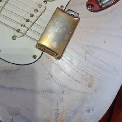 Vintage Fender Stratocaster bridge cover 1950s 1960s - gold Mary Kaye image 8
