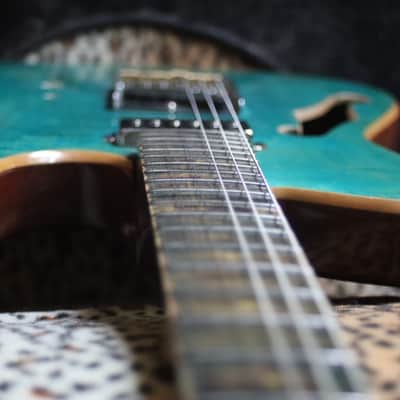 Telecaster Electric Guitar Project - Turquoise Flame Maple Top, Neck & Fretboard image 8