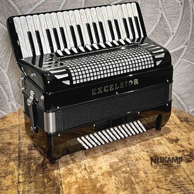 Excelsior 1304 BCS 96 Bass 4 Voice Accordion - Black image 1