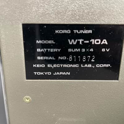 Vintage Korg WT-10A Chromatic Tuning Standard Analog Tuner w/ Power Supply & Manual – Made in Japan image 6