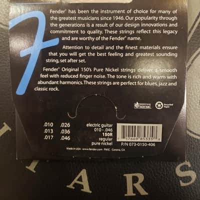 Fender 073-0150-309 150L Pure Nickel Electric Guitar Strings - Light (9-42) Pack of 5 2010s Standard image 3