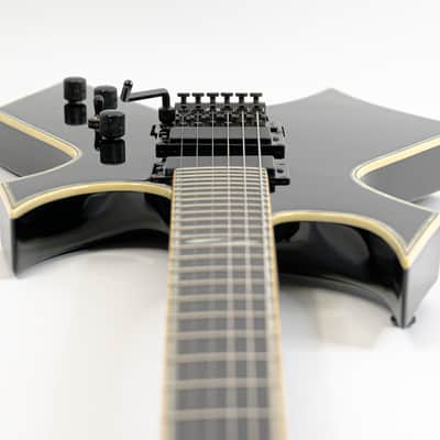 2009 B.C. Rich Warlock NJ DLX Gloss Black w/ Neck Thru Construction, EMG 81/85 Active Humbuckers, Original Gigbag image 10