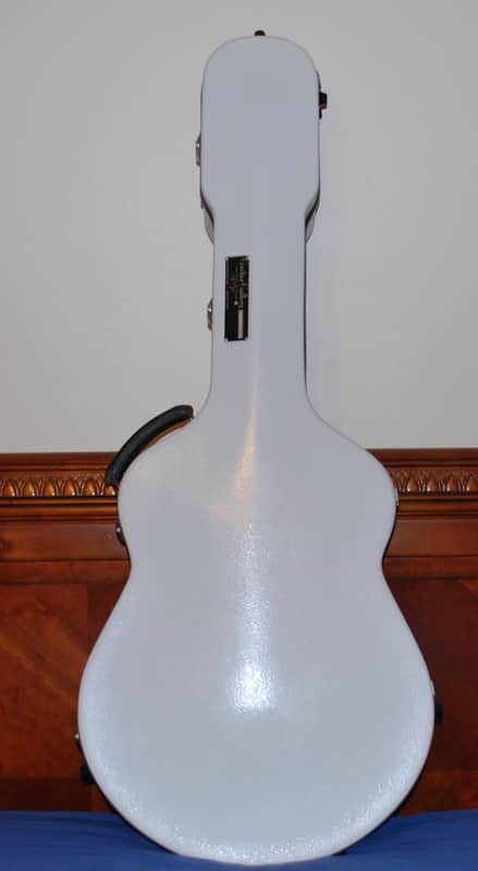 Calton of Canada McPherson Fiberglass Guitar Case White/Burgundy image 1