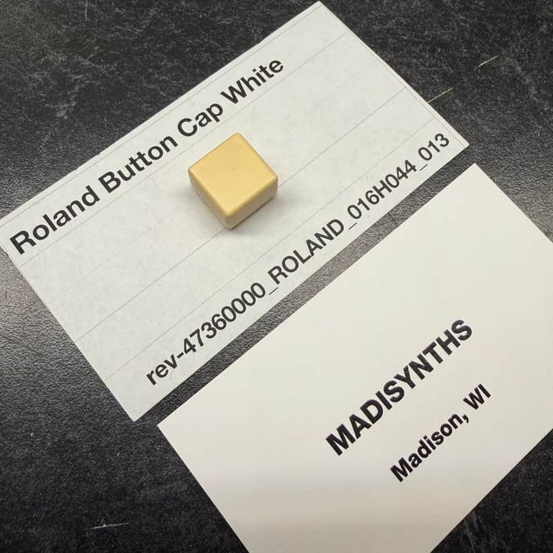 ORIGINAL Roland White Button Cap (016H044) for Juno-60, JSQ-60, MSQ-100, EP-6060, EP-11, etc image 1