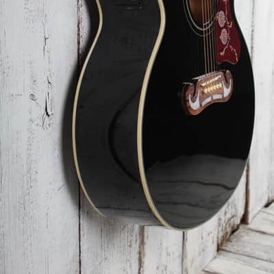 Epiphone J-200 EC Studio Jumbo Body Acoustic Electric Guitar Black Finish image 10