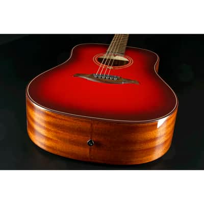 LÂG T-RED-DCE | Tramontane Dreadnought Cutaway Electro Special Edition, Red Burst. New with Full Warranty! image 6