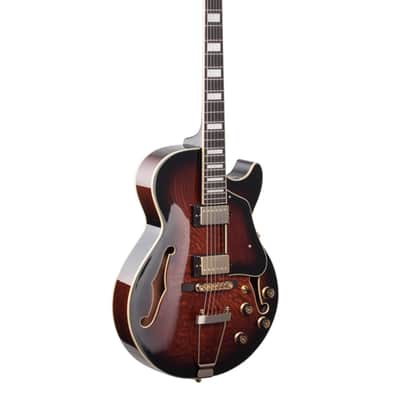 Ibanez Artcore Expressionist AG95QA Hollowbody Dark Brown Sunburst image 8