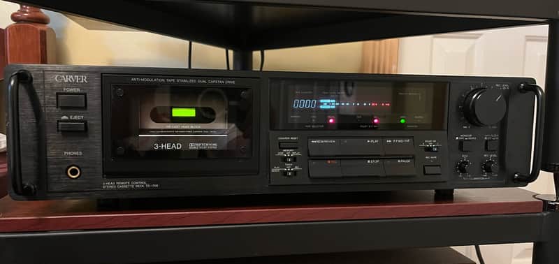 Carver TD-1700 3-Head Cassette Deck (1990) - Gray/Black | Reverb