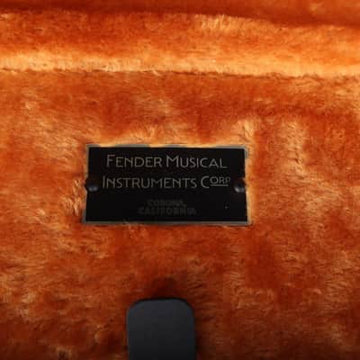 Fender Eyeglass Case Wood Case for Jazzmaster & Jaguar Brown Orange image 8