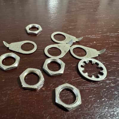Gibson Vintage 1970’s Volume Tone Jack Pointers Washer Nuts Les Paul ES SG 1971 1972 1973 1974 1970’s image 1
