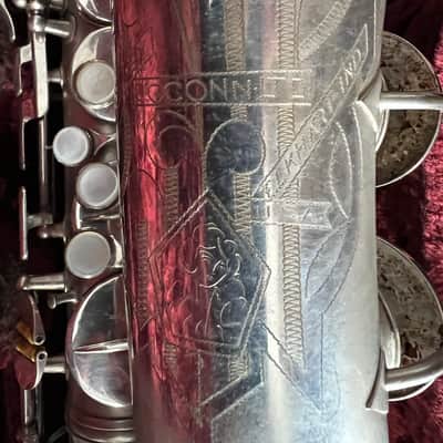 C.G. Conn Chu Berry Transitional Alto Sax 1933 - Silver image 3