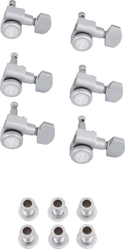 Fender Locking Stratocaster/Telecaster Staggered Tuning Machines Brushed Chrome (6)
