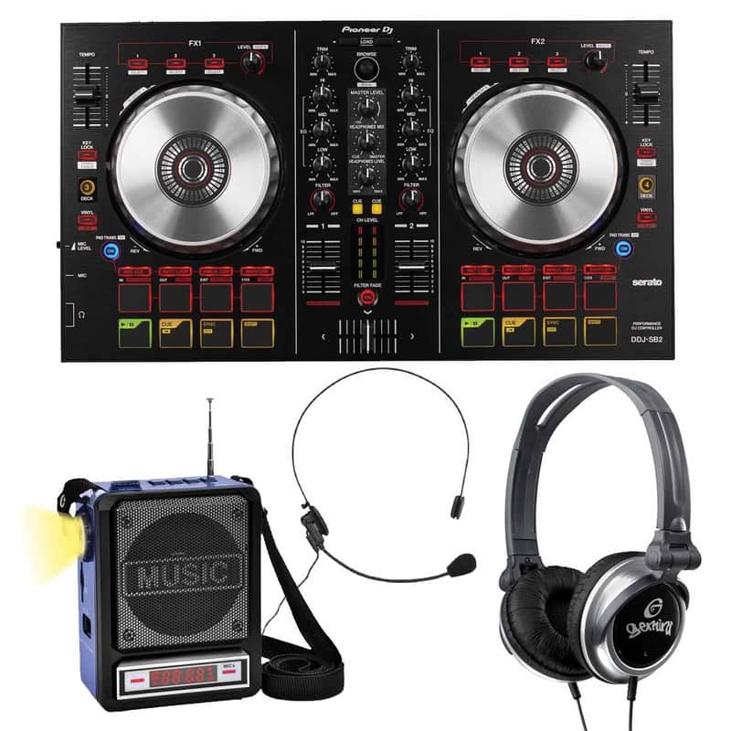 Pioneer DDJ-SB2 Portable Serato DJ Controller + Bluetooth Speaker + Headphones image 1