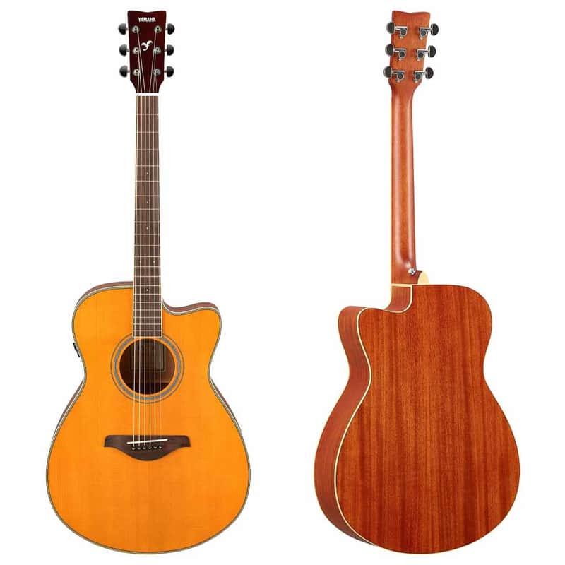 Yamaha FSC-TA TransAcoustic Small Body Acoustic Electric Guitar w/ Cutaway - Vintage Tint image 1