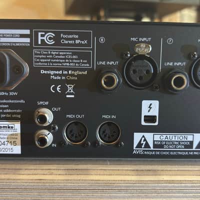 Focusrite Clarett 8Pre X Thunderbolt Audio Interface 2010s - Red image 6