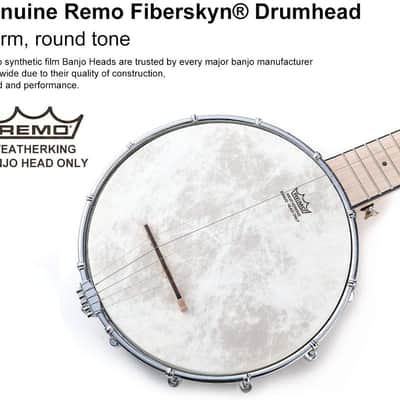 4 String Banjo Ukulele Concert 23 inch Remo Drumhead Maple Body + Truss Rod Gig Bag and Accessories image 3