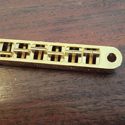 notched Philadelphia Luthier tools Bridge Brass Gold les paul tom Nashville image 2
