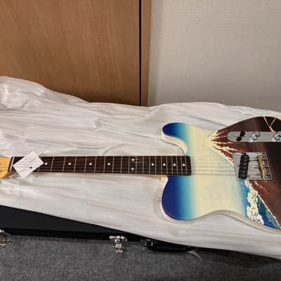 Fender Made in Japan Art Canvas Esquire Hokusai 2024 - Mount Fuji image 2