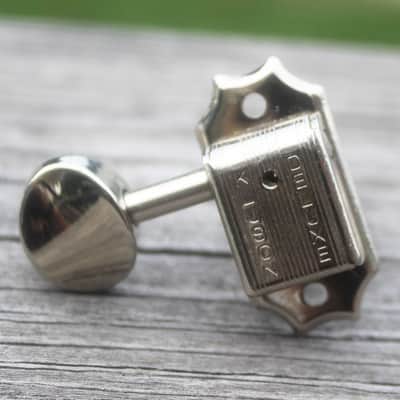 2018 Kluson Deluxe Double Line Tuner Metal Oval Button Treble Side image 1