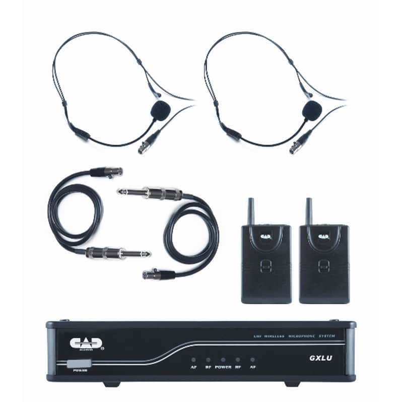 CAD GXLUBBL UHF Wireless Dual Bodypack Microphone System L Frequency Band *Mint Open Box* image 1