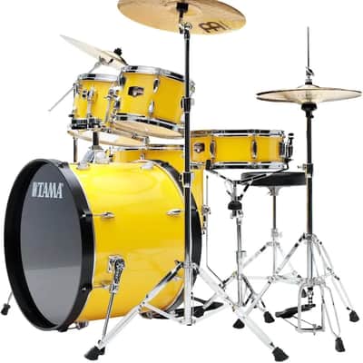 Tama Imperialstar IE52C 5-piece Complete Drum Set with Snare Drum and Meinl Cymbals - Electric Yellow image 2