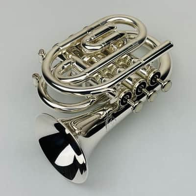 Jupiter JPT-416 Bb Pocket Trumpet that is Silver Plated and in Mint Condition! image 7