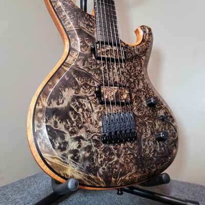 Barlow Guitars  Falcon II 2020 Camphor Burl / Spanish Cedar / Ebony image 1