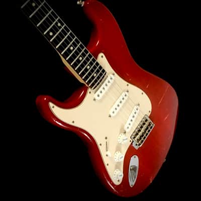 LEFTY! Vintage ST62 Fender Stratocaster Custom Relic Aged Crimson Red Nitro Lacquer New Maple Neck 7.5 Lb HSC image 11