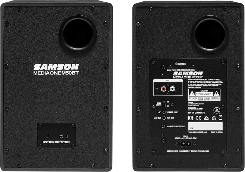 SAMSON MediaOne M50BT Lot de 2 moniteurs de Studio Bluetooth 5" image 1