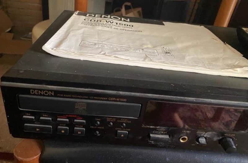 Denon CDR-W1500 Dual-Well CD Recorder 2000s - Red metallic image 1