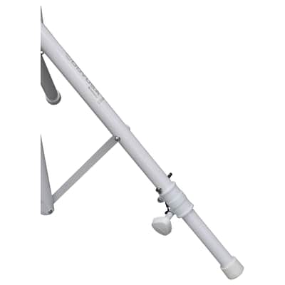 2x Odyssey 8.5′ White Single Adjustable Leg Tripod Stands with Height Adjustable Crank image 2