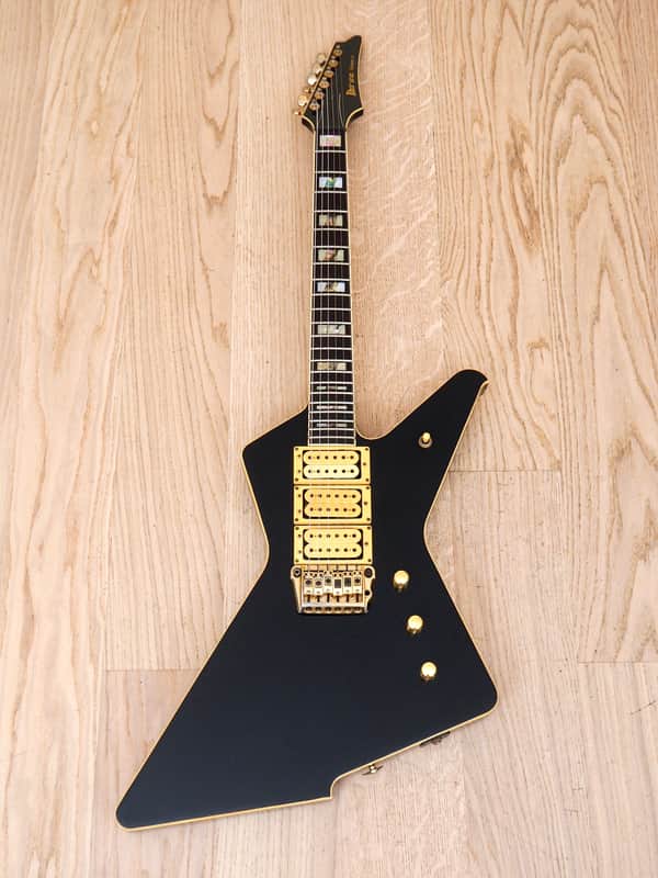 1983 Ibanez Destroyer II DT555 Triple Pickup Black w/ Gold