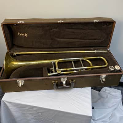 Bach 42BO Stradivarius Series Tenor Trombone with Open Wrap F Attachment Standard Rotor Valve 2010s - Clear Lacquered Brass image 1