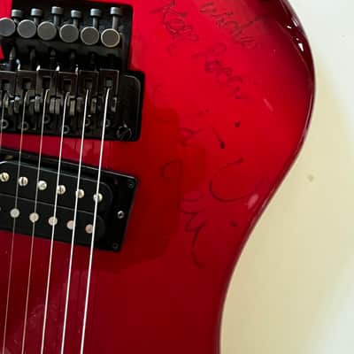 Kramer Baretta II 1988 - Red (Jon Levins signed guitar - DOKKEN) image 3