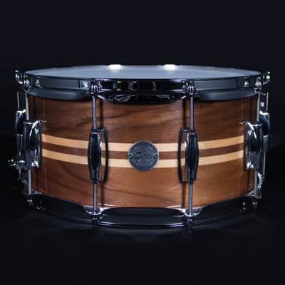 Gretsch 14" x 6.5" Full Range Snare Drum, Walnut with Dual Maple Inlay image 1