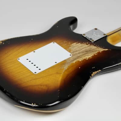 Fender Custom Shop Limited Edition 70th Anniversary 1954 Stratocaster Super Heavy Relic Wide-Fade 2-color Sunburst 2024 w/OHSC (9236091145) image 6