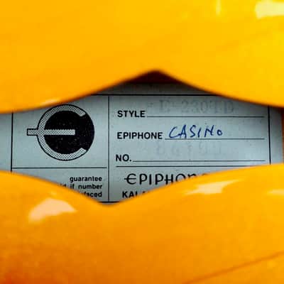1998 Epiphone Elitist '64 Casino Sunburst Near Mint w/ Bigsby & Case, Japan Terada, McCartney Spec image 6