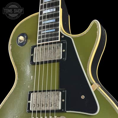 Gibson Custom Limited 68 Les Paul Custom Olive Drab Top Ebony Back Heavy Aged 606368 image 8
