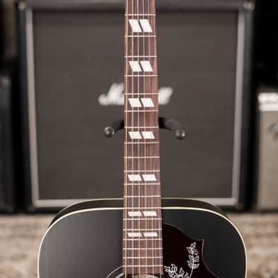 Gibson Hummingbird Special Dreadnought Acoustic/Electric Guitar - Ebony Satin with Gig Bag image 4