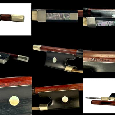 Vintage Violin Bow Stamped "Arthur Thoma" + Case – Pernambuco, 4/4, 61 g. - German Craftsmanship - Free Worldwide Shipping - Youtube VIDEO image 10