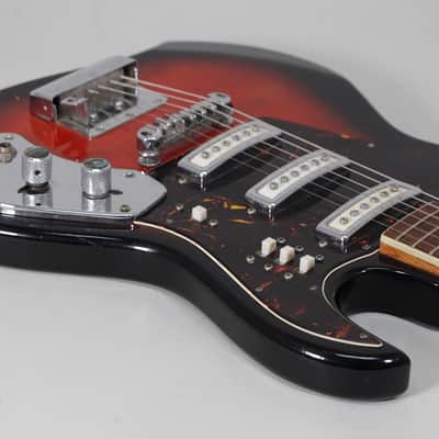 1960s Prestige Teisco 3-Pickup Vintage Electric Guitar Made In Japan image 5