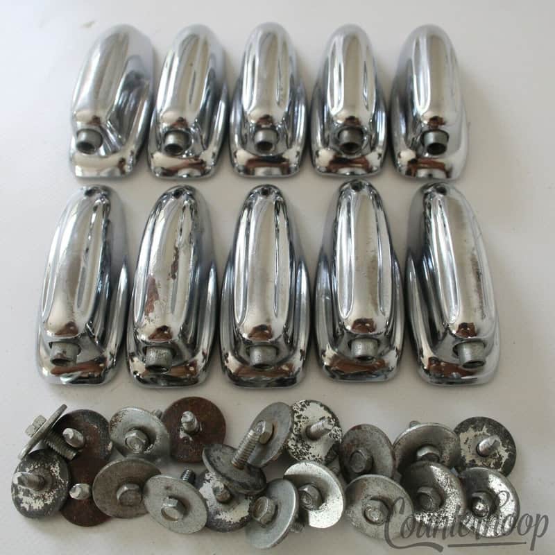 *Slingerland 10x Sound King Bass Drum Lugs Chrome Vintage 60s-70s USA Set Parts* image 1