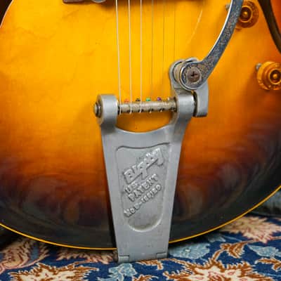 1956 Gibson ES-225T Sunburst Hollow Body 1x P90 with Bigsby and Hard Case image 4