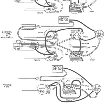 EMG 85 SA SA - black + SPC, EXG, RPC , switch, jack + all drawings, diagrams to wire up - mid 1980's image 10