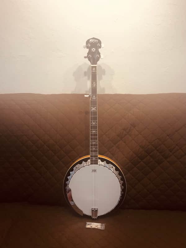 Washburn B10 Americana Series Remo Top Wood Mahogany Neck 5-String Banjo w/Mahogany Resonator image 1