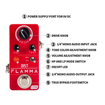 Flamma FC06 Distortion Pedal Free Shipment,price include the import duty to US buyer image 5