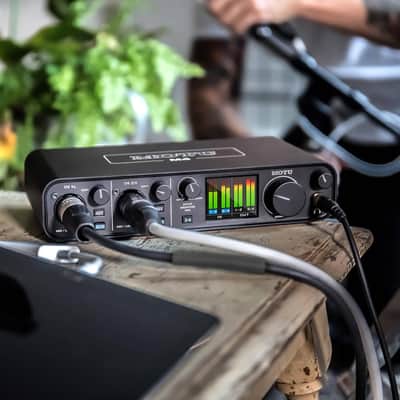 Mint MOTU M4 4x4 USB-C Audio Interface Bundle with 2x Pig Hog 10ft XLR Tour Grade Microphone Cables & Polishing Cloth â€“ 24-bit/192kHz Recording, ESS Sabre32 Ultra DAC image 5